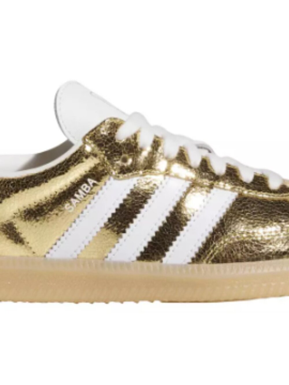 ADIDAS Samba OG Gold Metallic Crinkle Leather Sneaker US 8 - Picture 16 of 16
